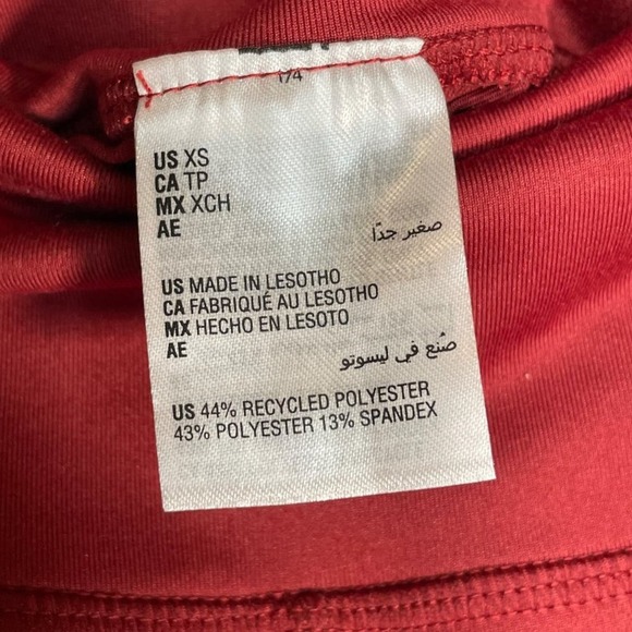 Ideology Womens High Rise Side Pockets 10" Biker shorts red Xs - Picture 8 of 8